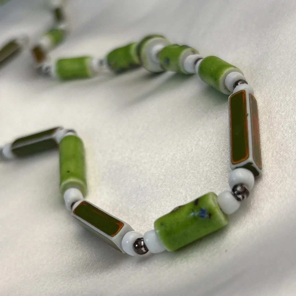 Yellow Green Beaded Necklaces 20